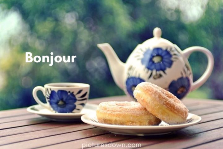 Image bonjour thé et beignets téléchargement gratuit