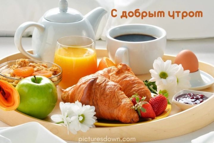 Картинка с добрым утром завтрак в постель скачать бесплатно онлайн
