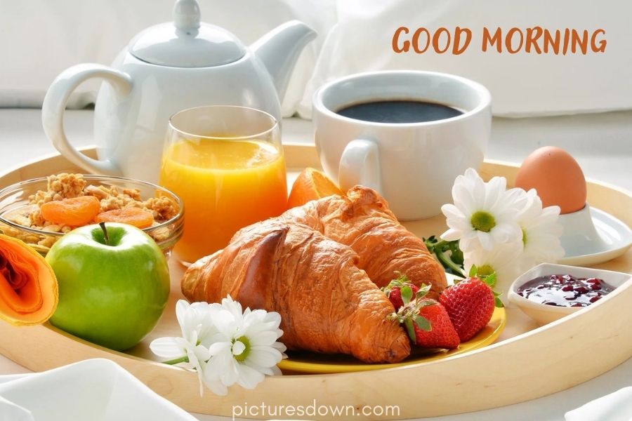 Good morning picture breakfast in bed download free