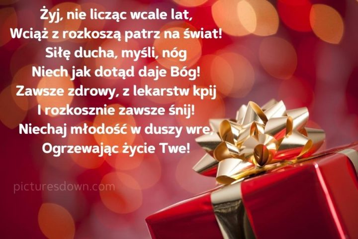 Kartki życzenia urodzinowe prezent i gratulacje do pobrania za darmo