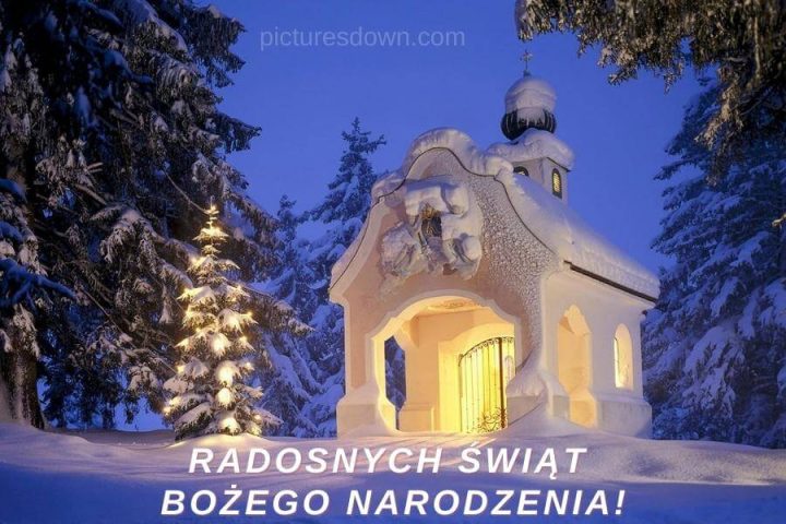 Kartka świąteczne kaplica do pobrania za darmo