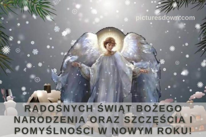 Kartka świąteczne Anioł do pobrania za darmo