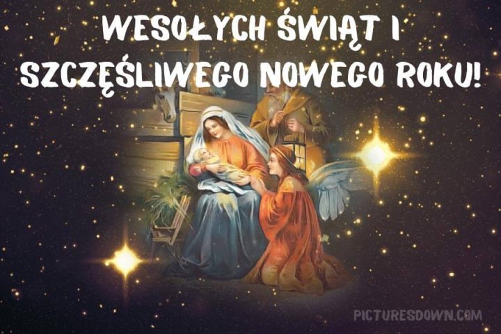 Obrazek świąteczne narodziny Jezusa do pobrania za darmo