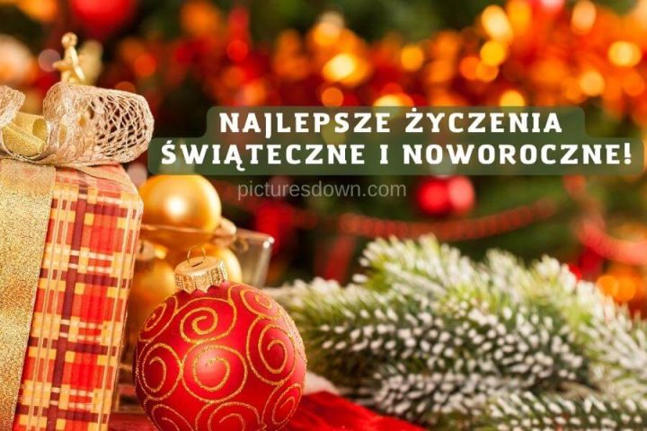 Zyczenia noworoczne kartka zabawki i prezenty do pobrania za darmo