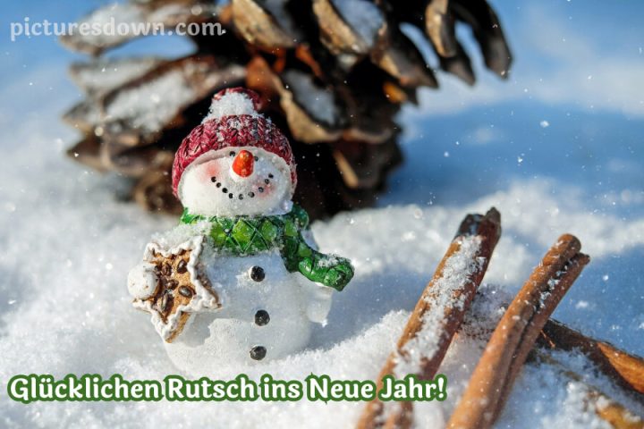 Silvester bilder kostenlos Schneemann und Kegel herunterladen online