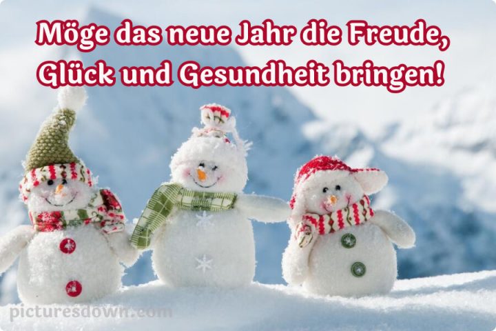 Silvester bilder kostenlos drei Schneemänner herunterladen online