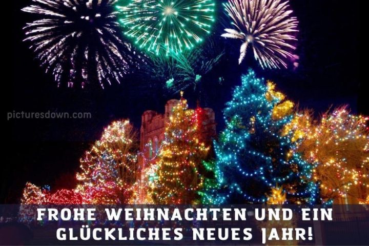 Silvester bilder kostenlos Weihnachtsbäume und Feuerwerk herunterladen online