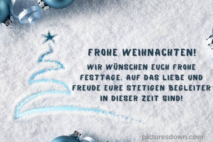 Frohe weihnachten bilder kostenlos Baum im Schnee herunterladen online