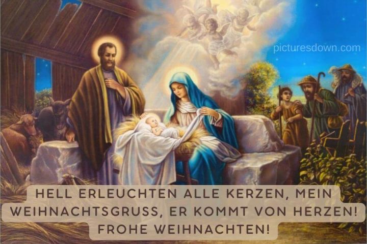Frohe weihnachten bilder kostenlos Geburt Jesu herunterladen online