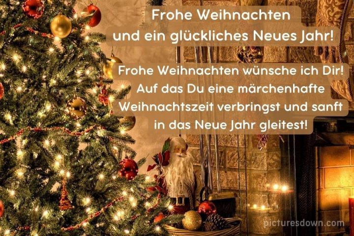 Frohe weihnachten bilder kostenlos Weihnachtsbaum und Weihnachtsmann herunterladen online