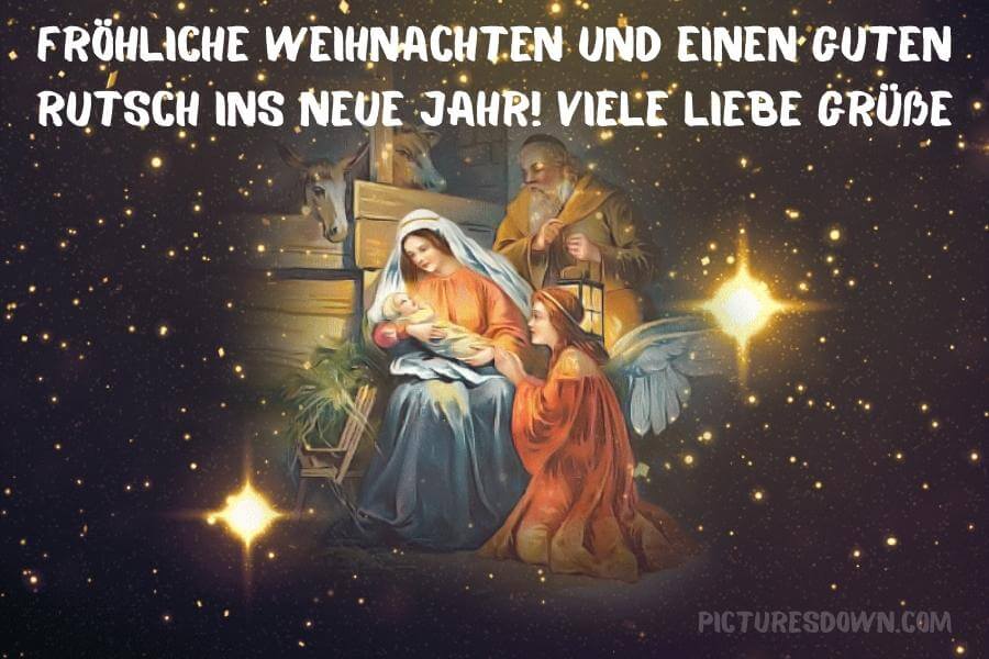 Frohe weihnachten bilder kostenlos Krippe mit Jesus Christus herunterladen online