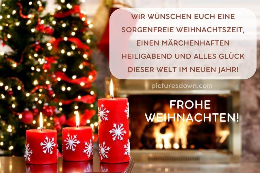 Frohe weihnachten bilder kostenlos drei rote Kerzen herunterladen online