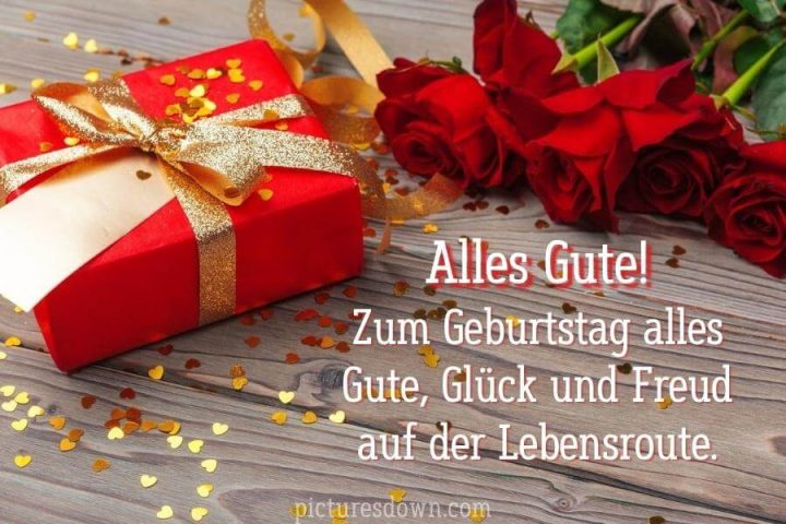 Geburtstag bilder kostenlos rotes Geschenk herunterladen