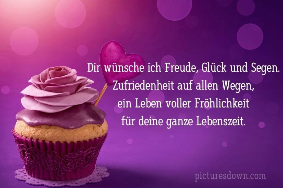 Geburtstag bilder kostenlos Cupcake und Blume herunterladen