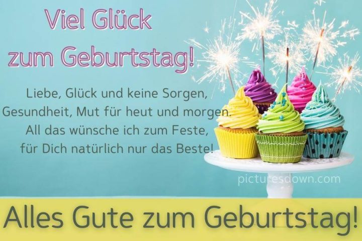 Geburtstag bilder kostenlos fünf Muffins herunterladen