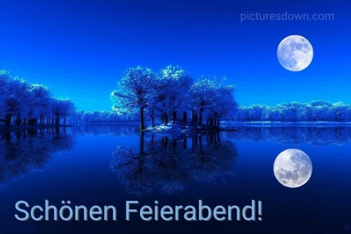 Guten abend bild Bäume und See kostenlos herunterladen