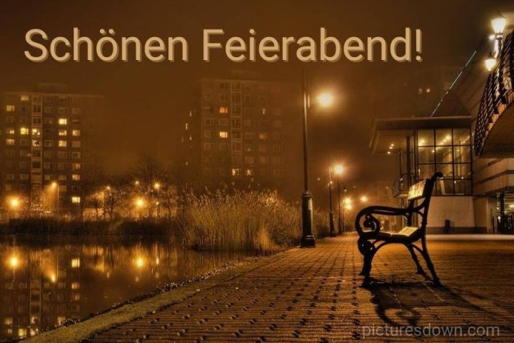 Guten abend bild nächtliche Stadt kostenlos herunterladen