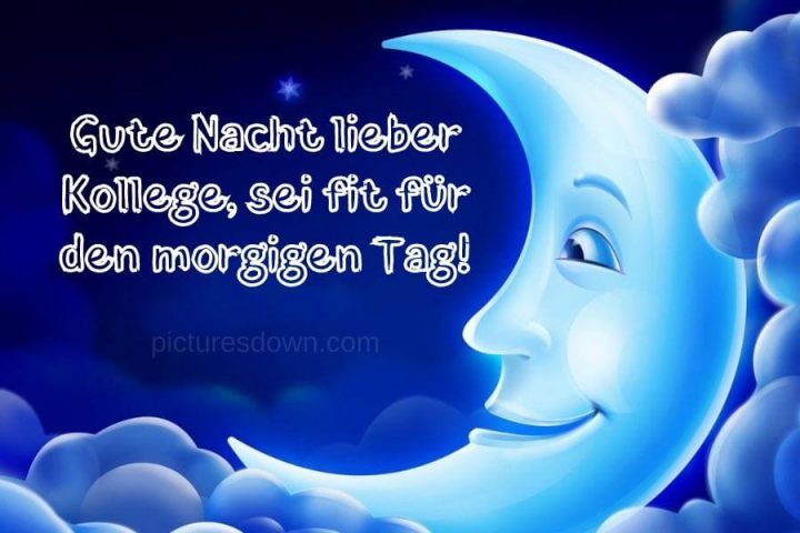 Guten abend bild Mond und Wolken kostenlos herunterladen