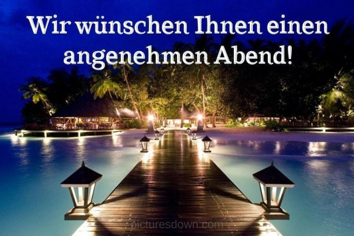 Guten abend bild Brücke und Lichter kostenlos herunterladen