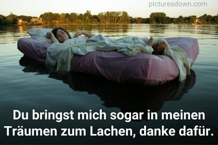 Lustig schönen abend und gute nacht bild Matratze auf dem Wasser kostenlos downloaden