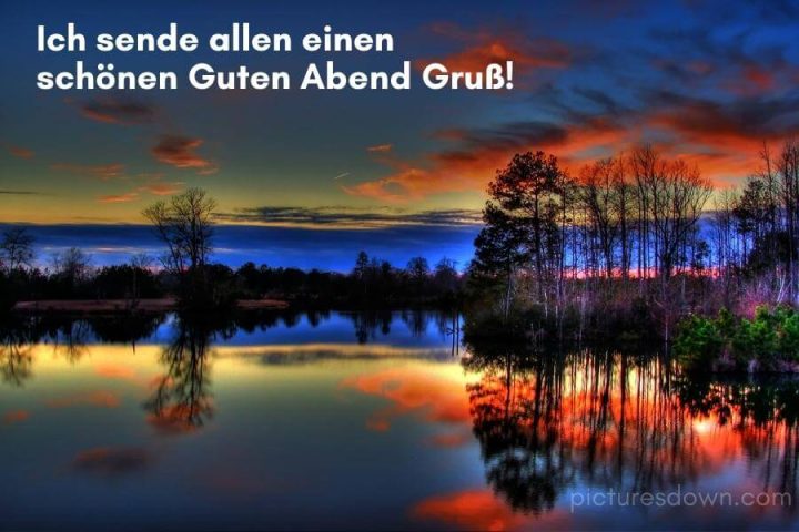 Guten abend bild See in der Nacht kostenlos herunterladen