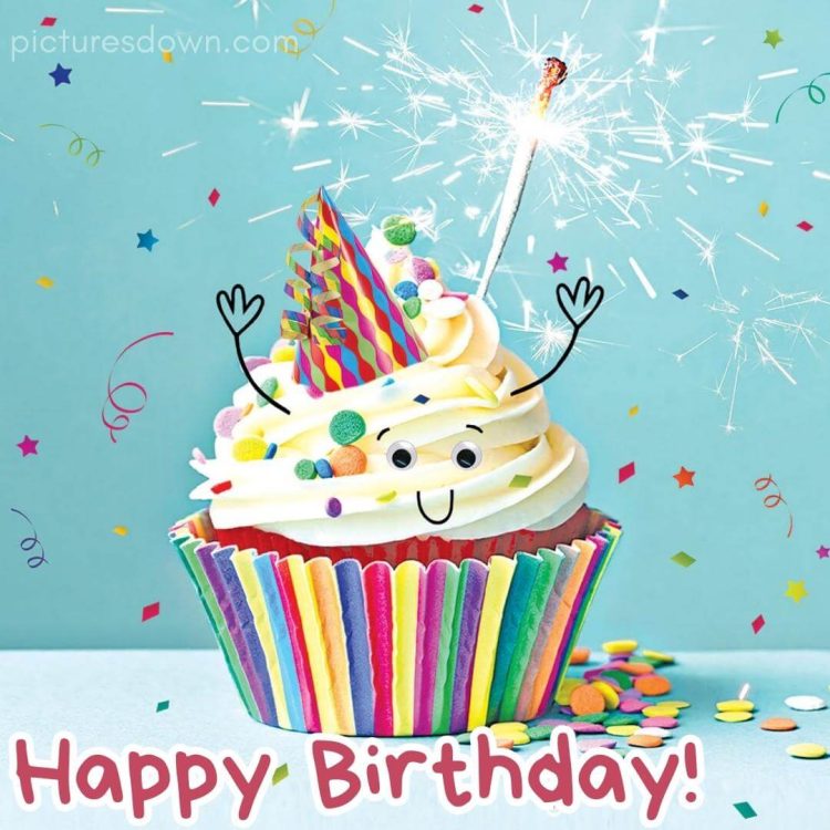 Happy birthday karte ein kleiner Kuchen kostenlos herunterladen