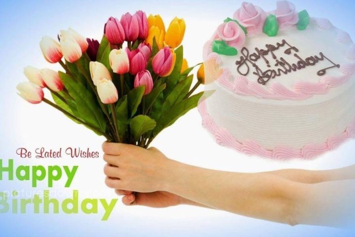 Happy birthday wishes Blumen kostenlos herunterladen