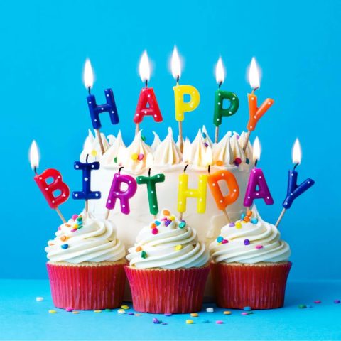 Happy birthday wishes Kuchen und Kerzen kostenlos herunterladen