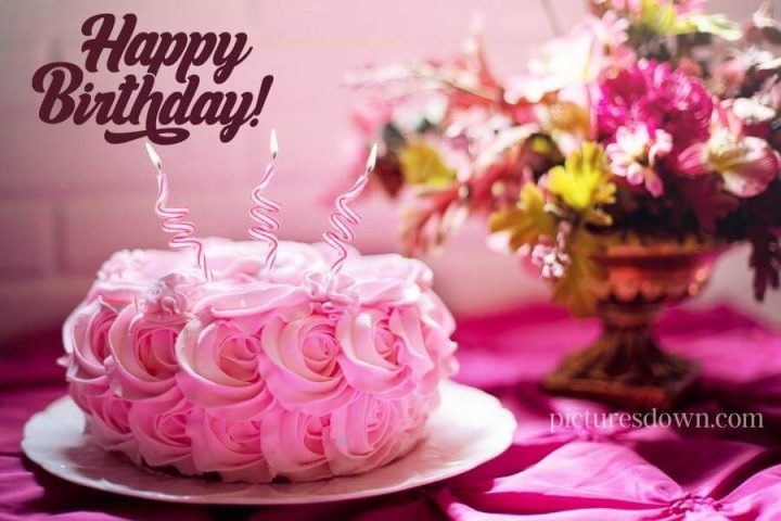 Bilder happy birthday blumen Kuchen kostenlos herunterladen