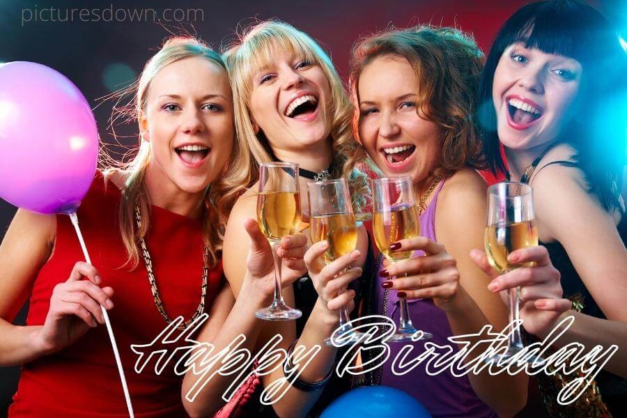 Happy birthday bild mann vier Mädchen kostenlos herunterladen