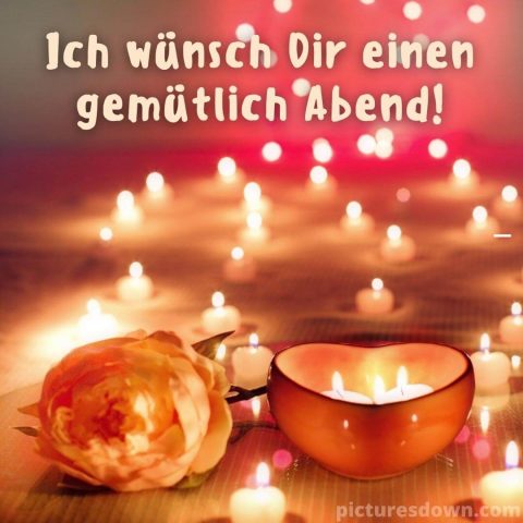 Herzlich sonntag abend grüsse bild Kerzen kostenlos herunterladen