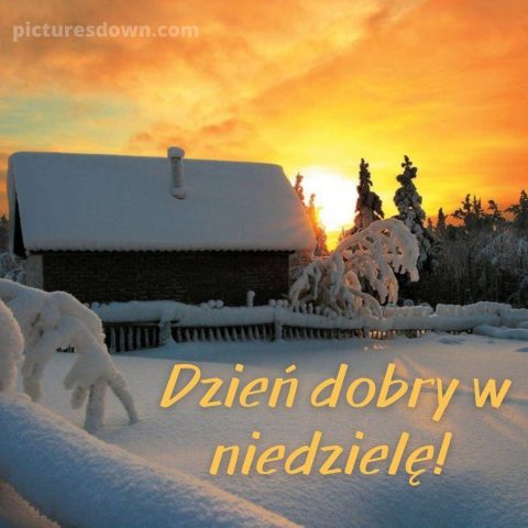 Kartka na niedzielę Chata do pobrania za darmo