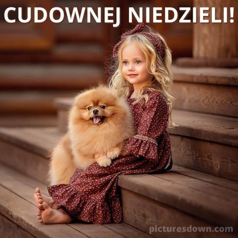 Kartka na niedzielę piękny dziewczyna do pobrania za darmo