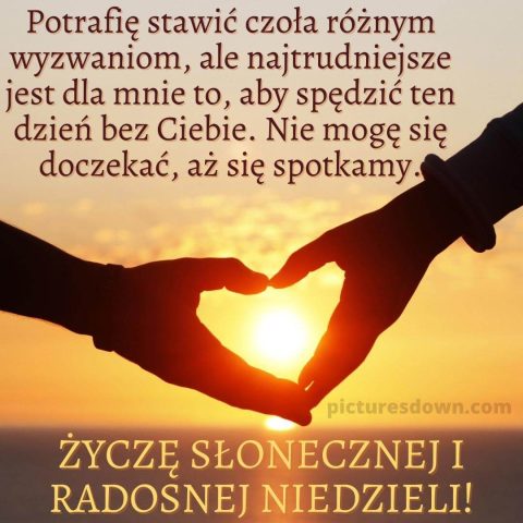 Kartka na niedzielę kochanie moje ręce do pobrania za darmo