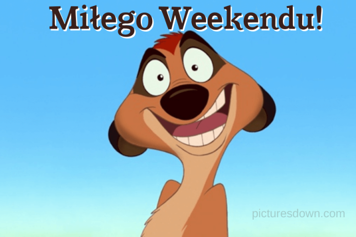 Miłego weekendu obrazek Surykatka do pobrania za darmo