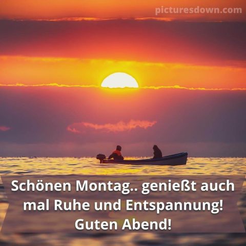 Erholsam montag abend bild Boot kostenlos herunterladen