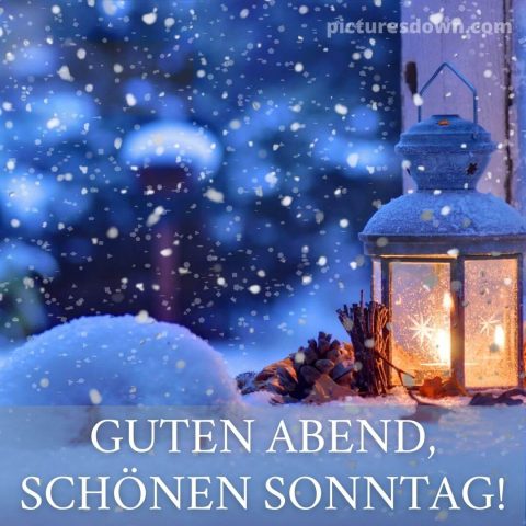 Guten abend schönen sonntag bild Schnee kostenlos herunterladen
