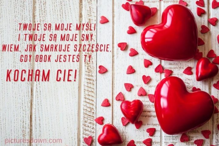 Kartka miłosne kocham cie z obrazem "osobiste wyznania miłosne" do pobrania za darmo