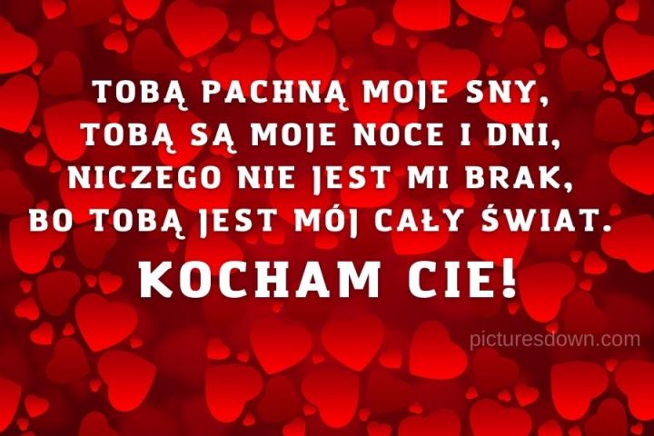 Kartka miłosne kocham cie z obrazem "zdjęcia miłosne" do pobrania za darmo