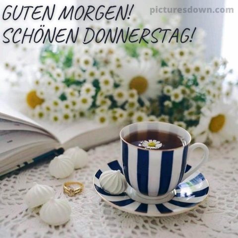 Guten morgen donnerstag bild Tee und Kamille kostenlos herunterladen