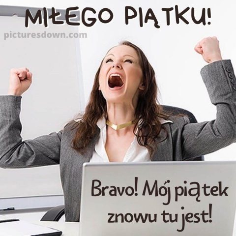 Kartka miłego piątku śmieszne biuro do pobrania za darmo