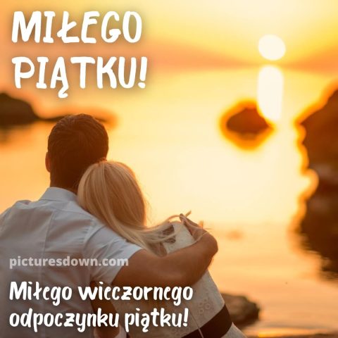 Kartka miłego wieczoru piątku i dobrej nocy on i ona do pobrania za darmo