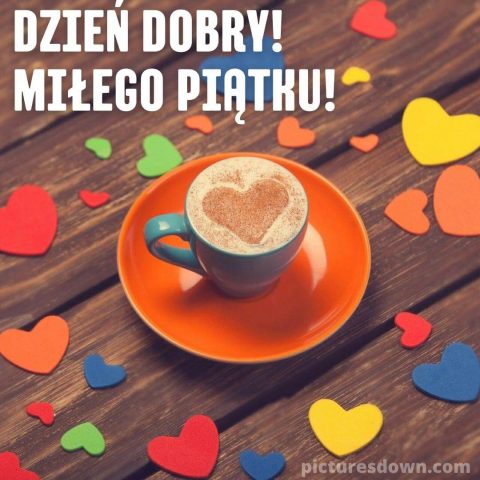 Kartka miłosne kocham cie na piątek Kawa do pobrania za darmo
