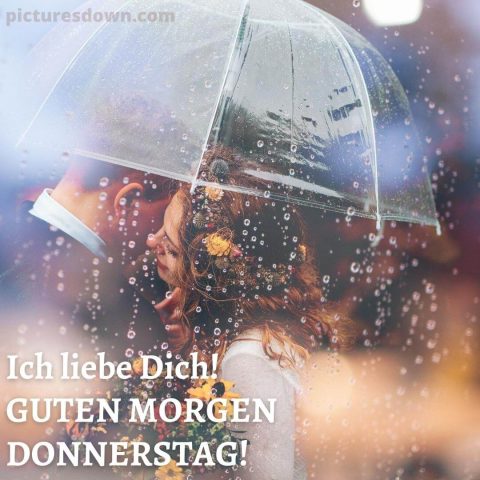 Liebe grüße zum donnerstag bild Unter dem Regenschirm kostenlos herunterladen