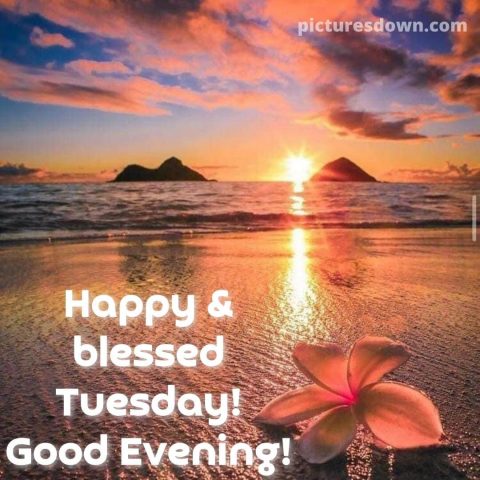 Good evening tuesday image beach free download