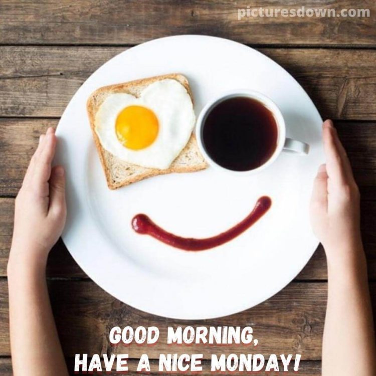 Good morning monday love heart breakfast free download