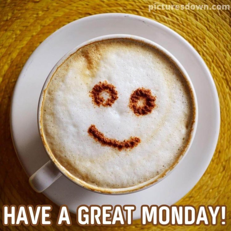 Good morning monday coffee image smiley free download