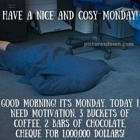 Good morning monday funny image under the carpet free download