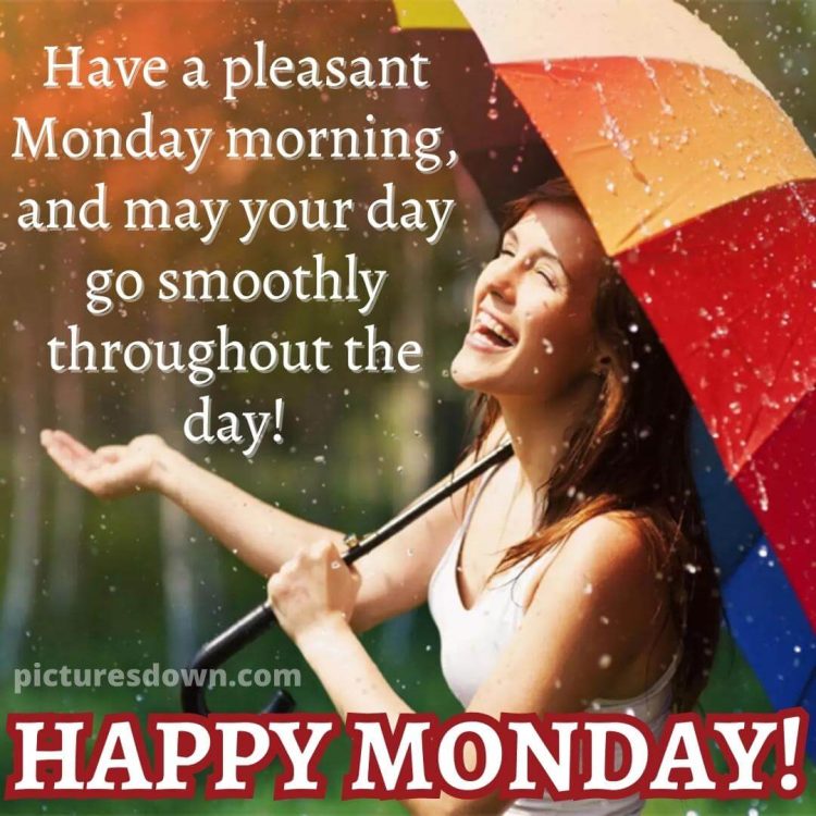 Happy monday blessings image rain free download