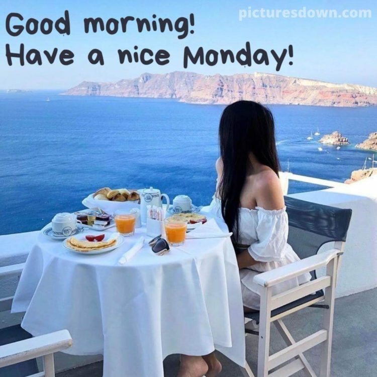 Happy monday picture breakfast by the sea free download